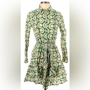 Zara Green Mini Shirt Dress. Size M.